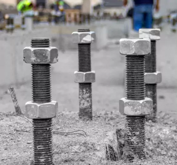 Foundation and anchor bolts manufactured by E S Haji & Co